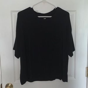 Aerie black crop shirt